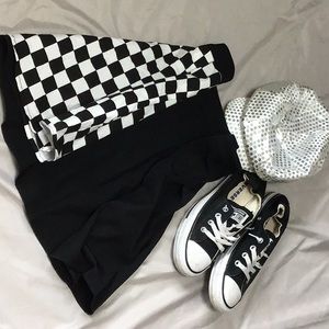 SHEIN black and white skirt